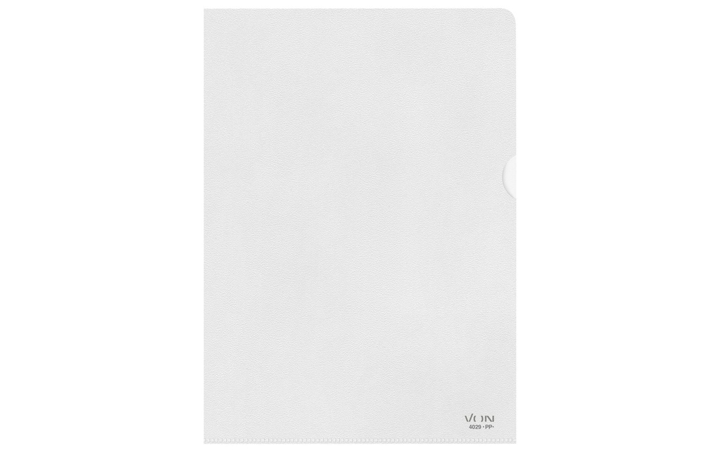 VON Pochette transparente A4, grainé, 10 pièces, Transparent