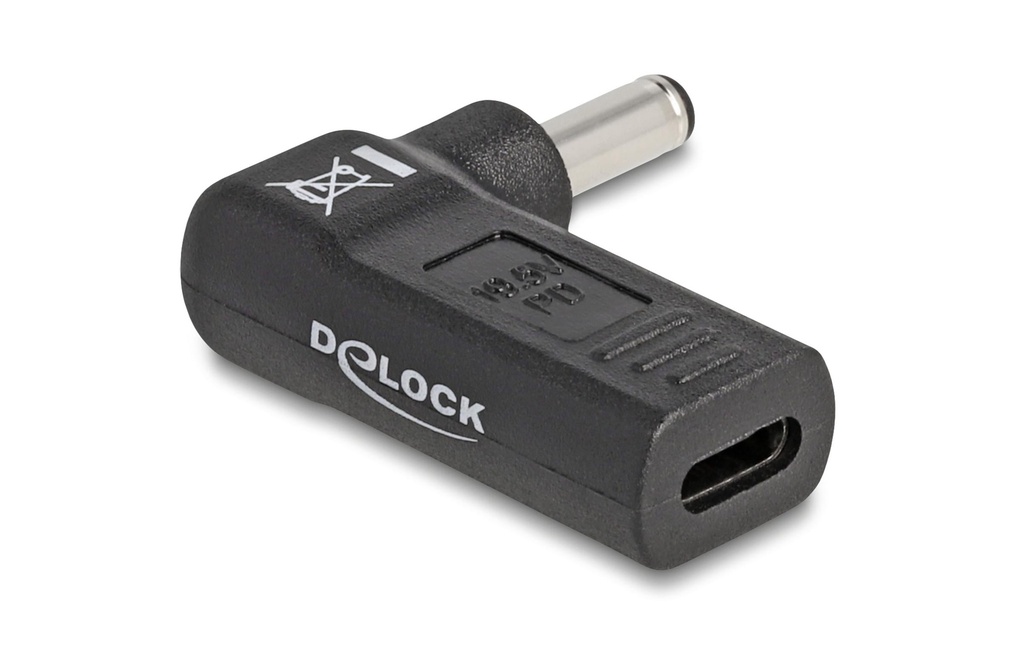 Delock Adaptateur USB-C vers Dell 4.5 x 3.0 mm angulé à 90°