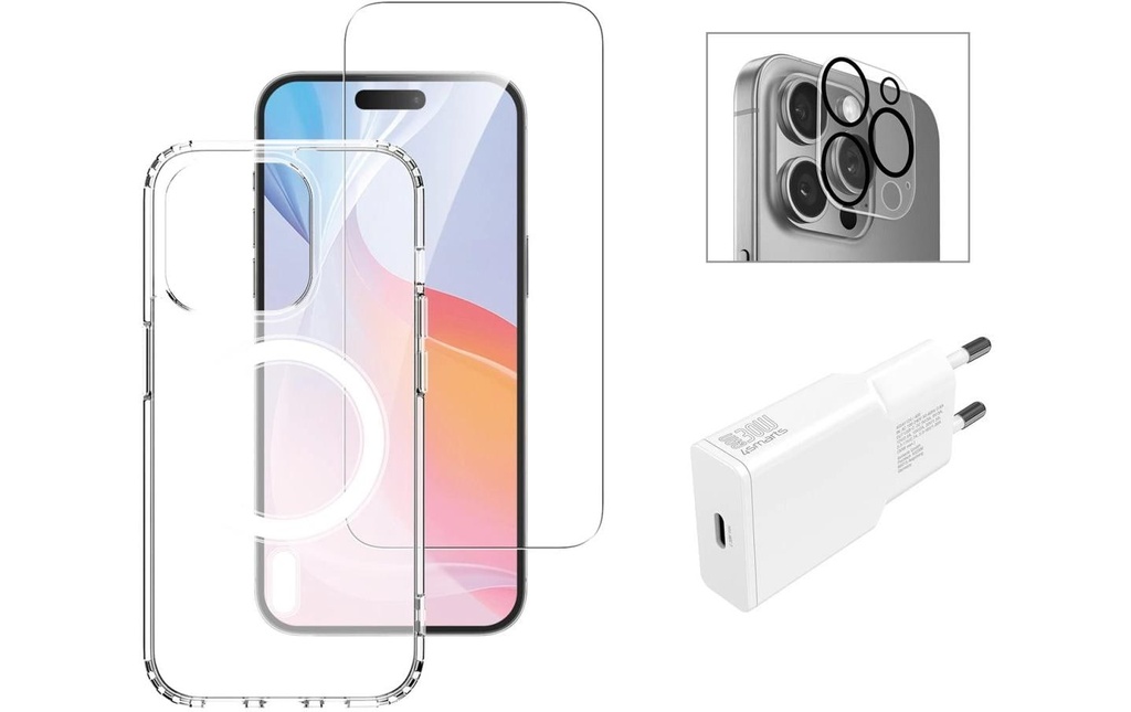 4smarts Coque arrière 3in1 Premium Starter Set iPhone 16 Pro Max