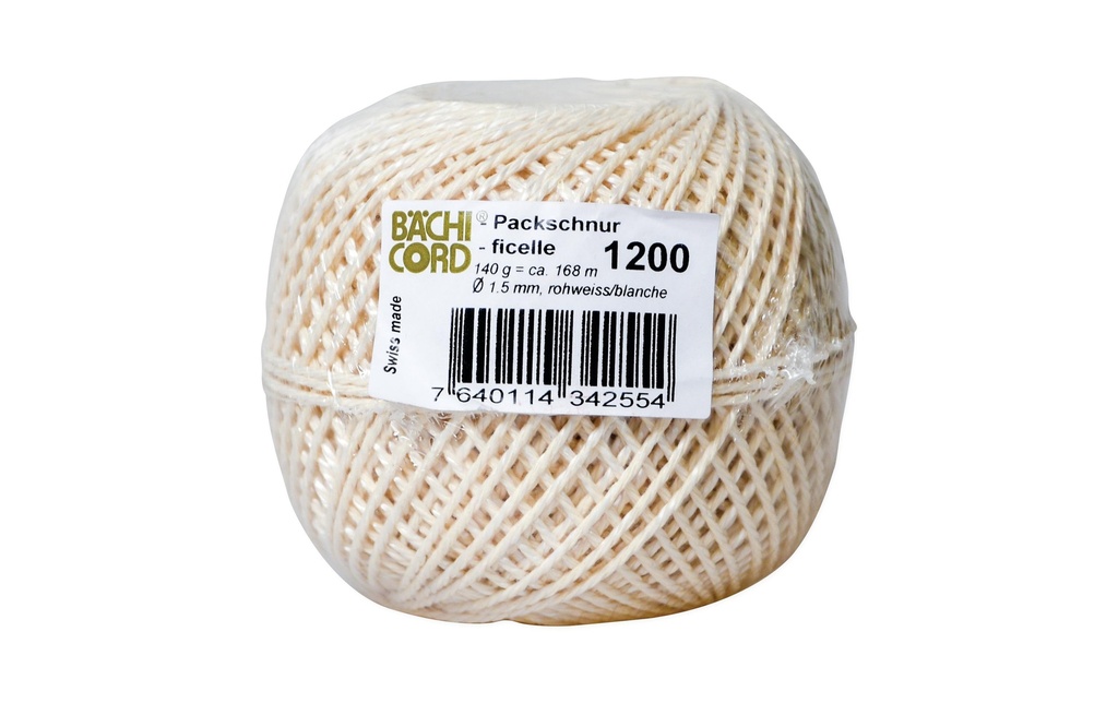 BÄCHI CORD Ficelle blanc 160m/140g (160 pces)
