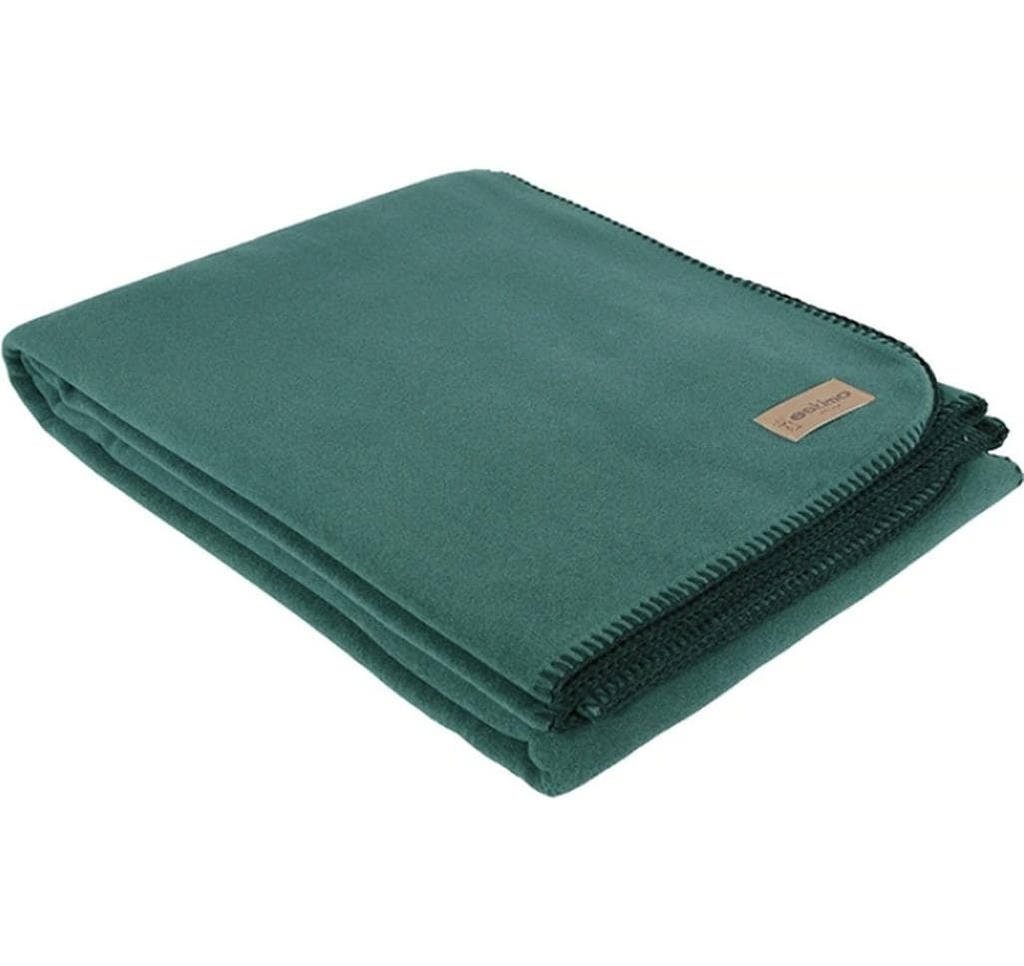 Eskimo Couverture Velours noble 150 x 200 cm, vert foncé