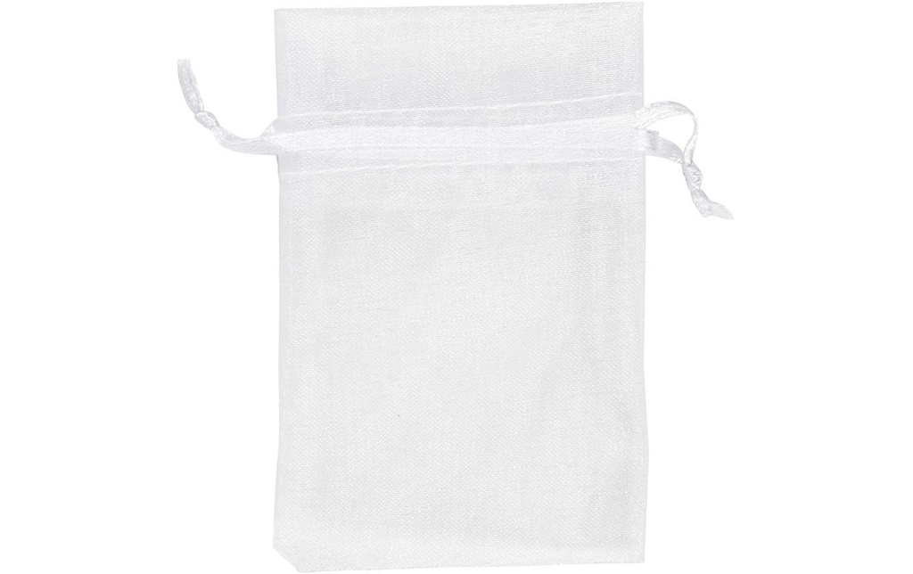 Creativ Company Sac en organza Organza 7 x 10 cm Blanc, 10 pièces