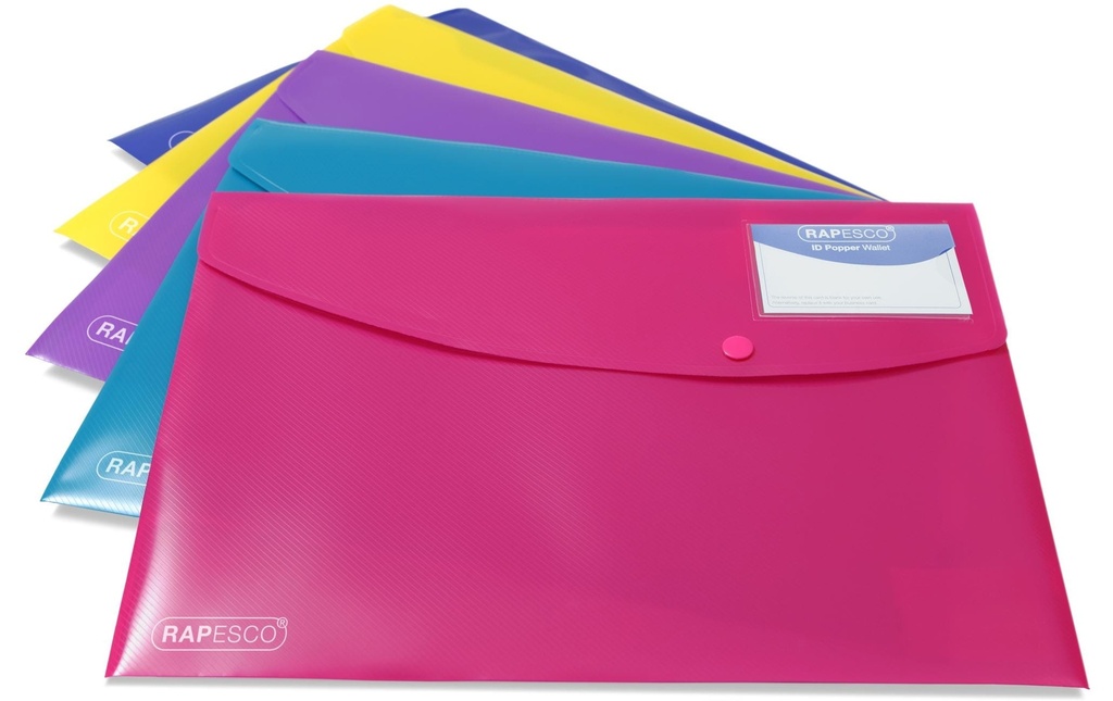 Rapesco Dossier de documents A4, Couleurs assorties, 5 pièces