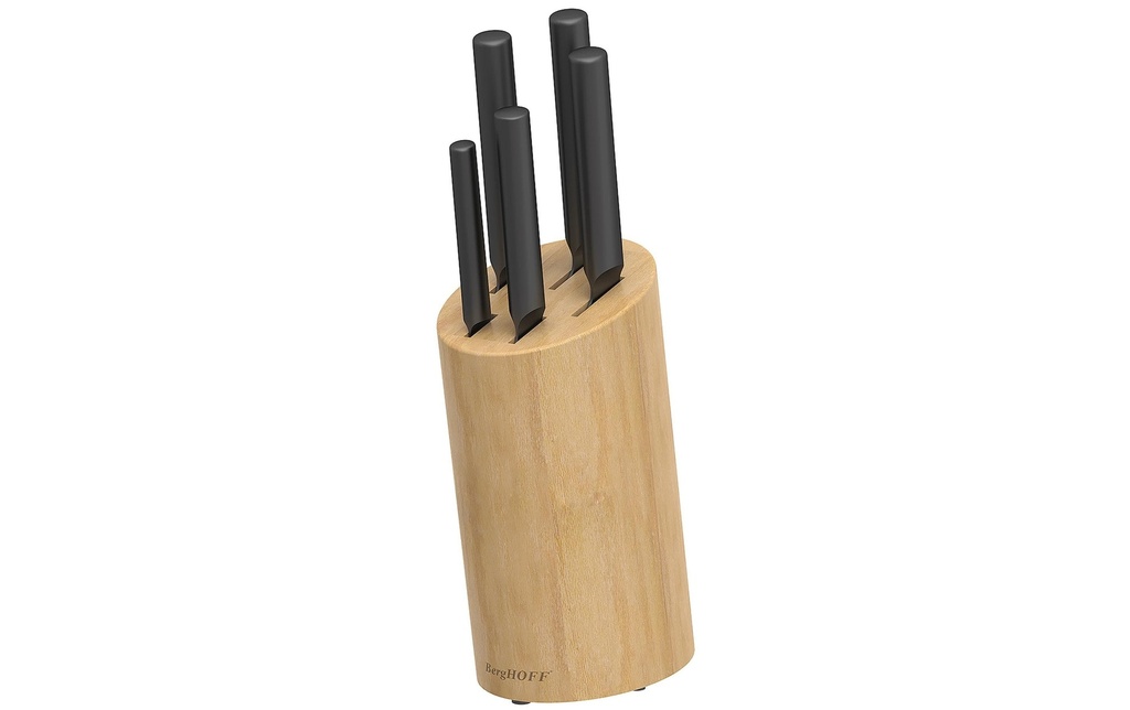 BergHOFF Kits de bloc de couteaux avec couteaux Boron 6 pièces, noir