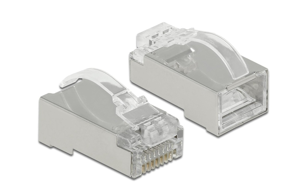 Delock Connecteur RJ45 Cat.6 STP 20 pièces, transparent, blindé