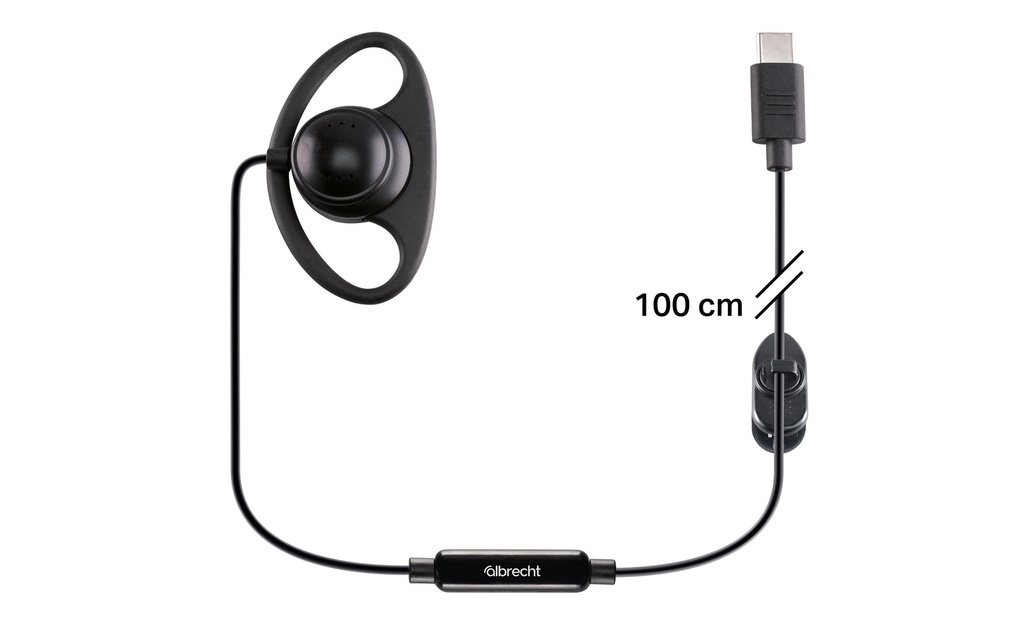 Albrecht Écouteurs Tectalk Biz 1 m forme D