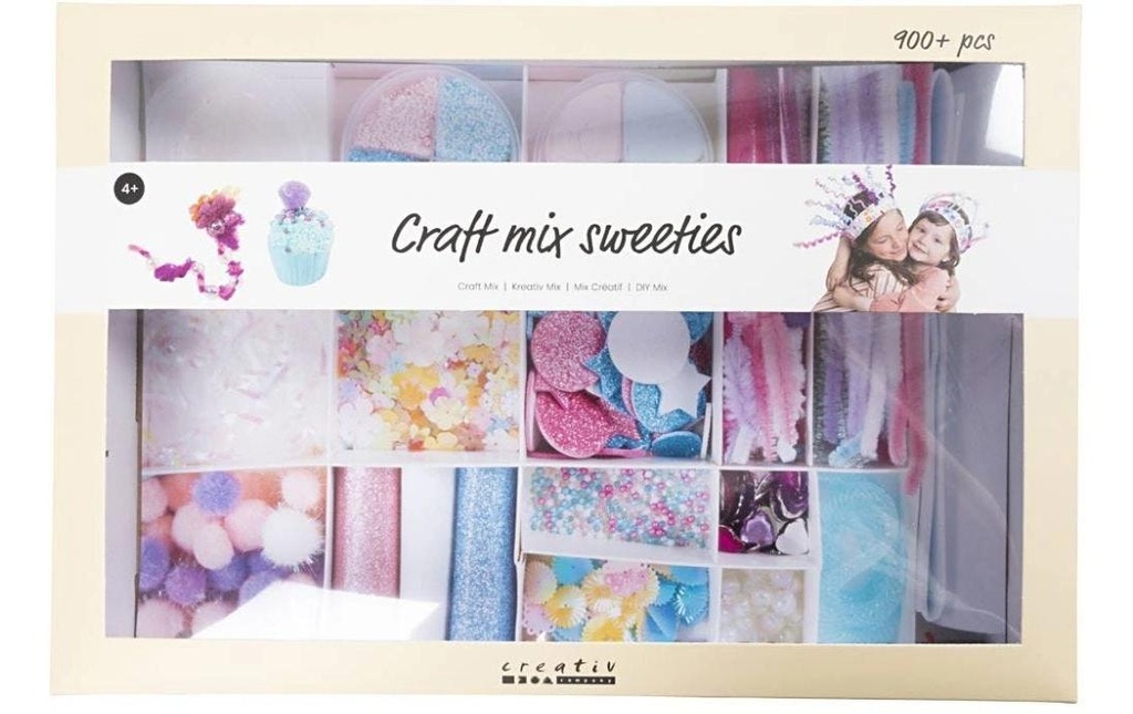 Creativ Company Kits de bricolage Mix créatif de friandises Couleurs pastel