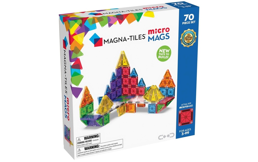Magna-Tiles Modèle construction microMAGS Deluxe 70 pièces
