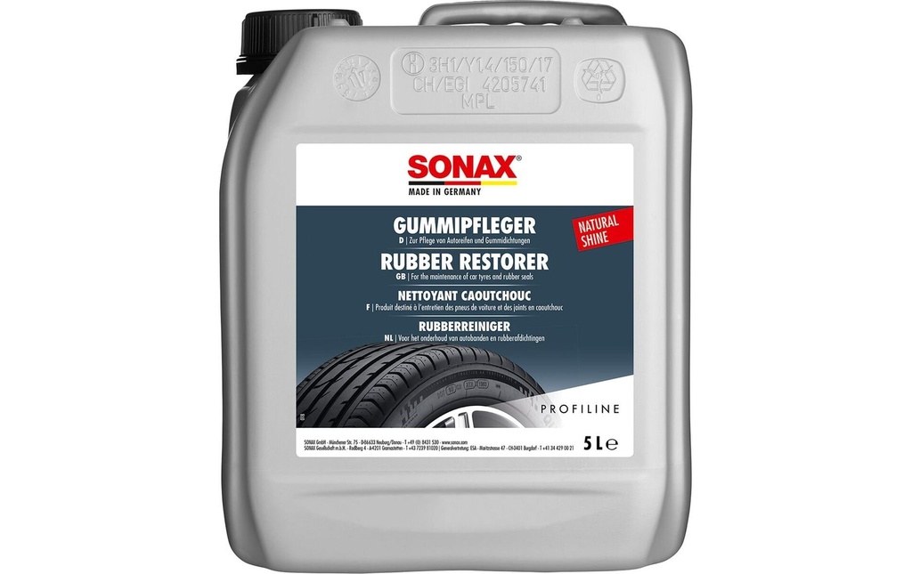 Sonax Entretien du caoutchouc, 5 l