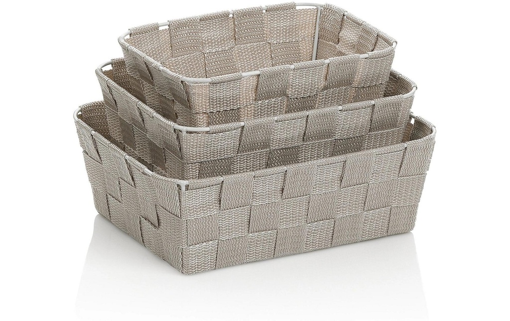 Kela Supports pour ustensiles de salle de bains Alvaro 3 pièces, Gris argent
