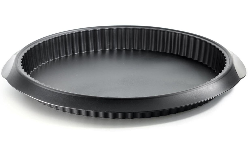 Lékué Moule à quiche Silicone, ø 28 cm, Noir