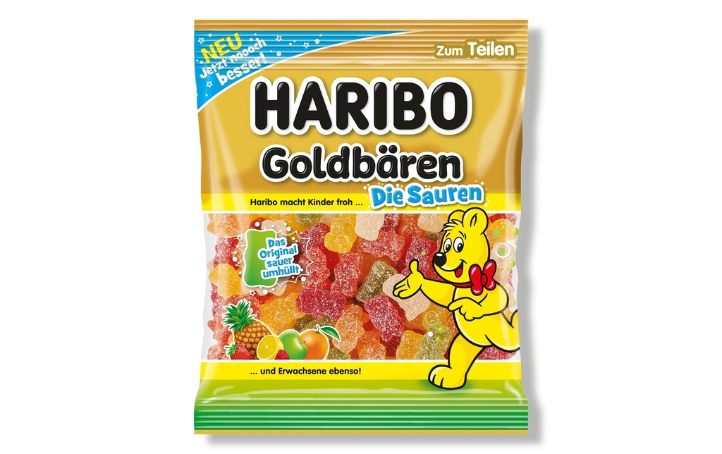Haribo Gélifiés Oursons d'or Les acides 175 g