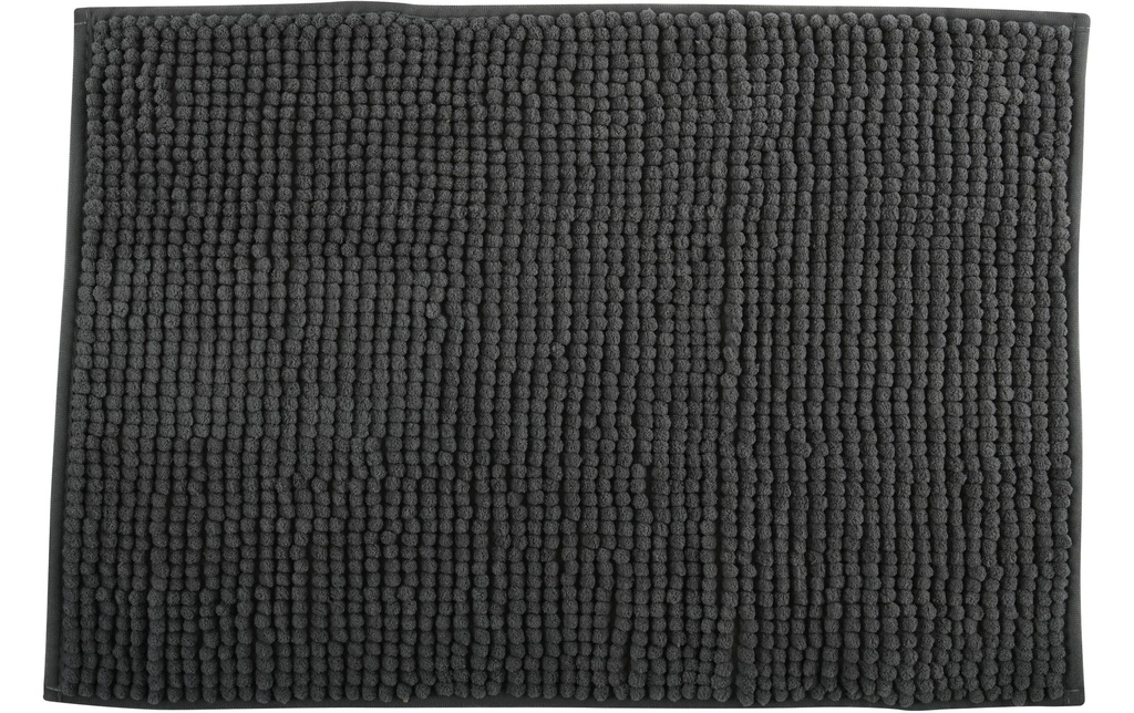 MSV Tapis de bain Chenille 60 x 90 cm, Gris foncé