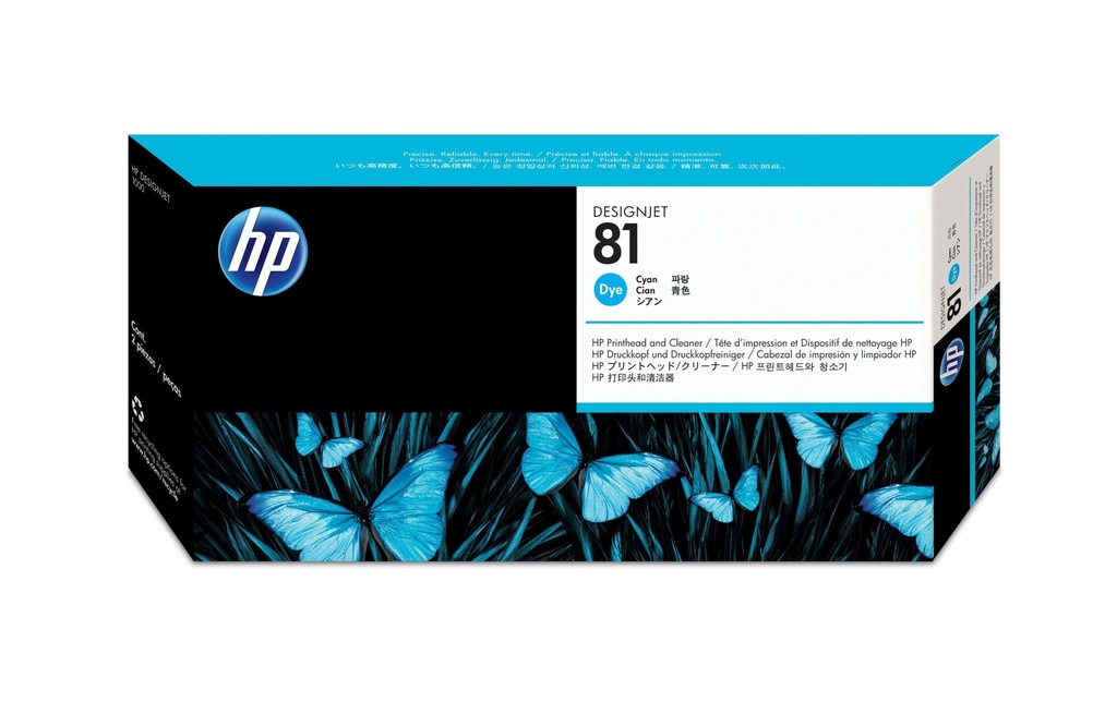 HP Tête d’impression Nr. 81 (C4951A) Cyan