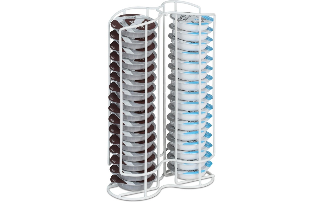 relaxdays Distributeur à capsules Tassimo pour 32 capsules, Blanc