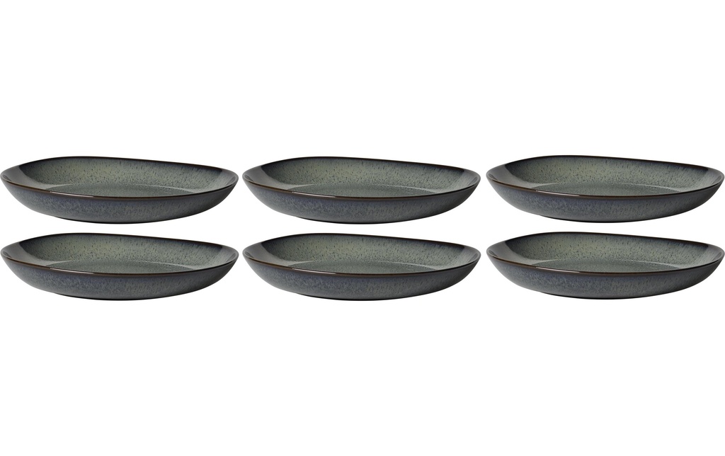 Villeroy & Boch Assiette de soupe et de pâtes Lave Ø 28 cm, 6 pièces, Gris