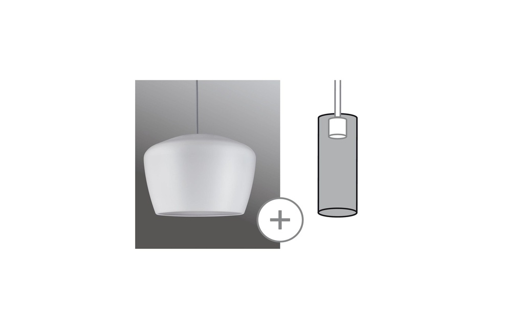 Paulmann URail 2Easy Abat-jour Pom, Blanc