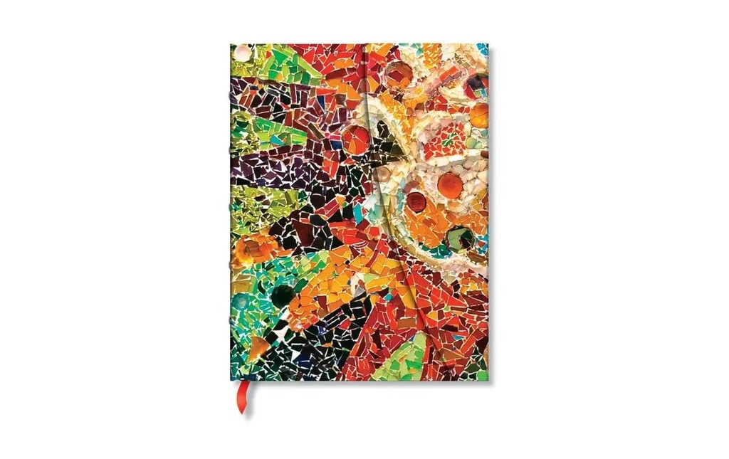 Paperblanks Bloc-notes Le soleil de Gaudi 18 x 23 cm, À lignes, Orange