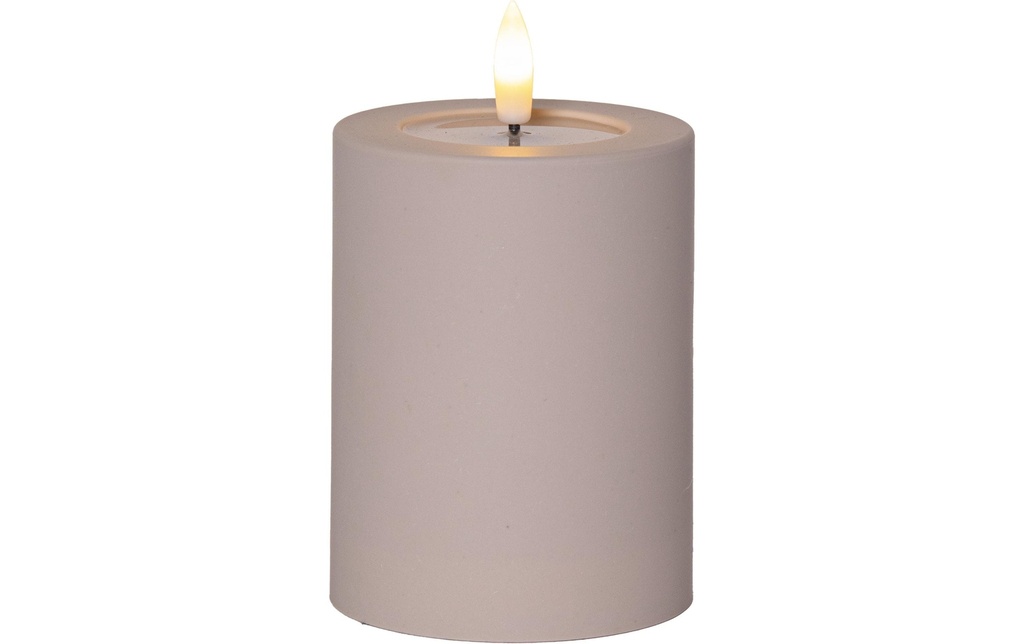Star Trading Bougie LED Pillar Flamme douce Intérieur, 12.50 cm, Beige