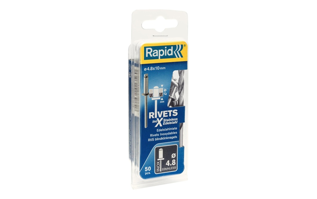 Rapid Rivets aveugles acier inoxydable Ø 4.8 x 10 mm