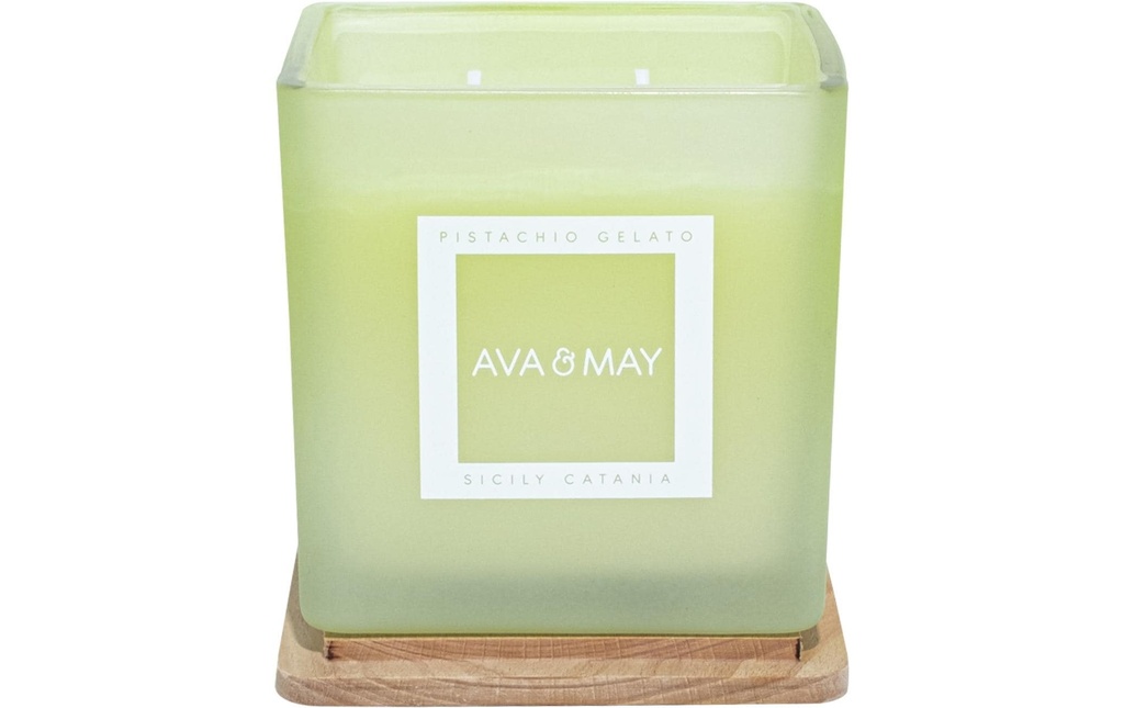AVA & MAY Bougie parfumée Gelato à la pistache 450 g