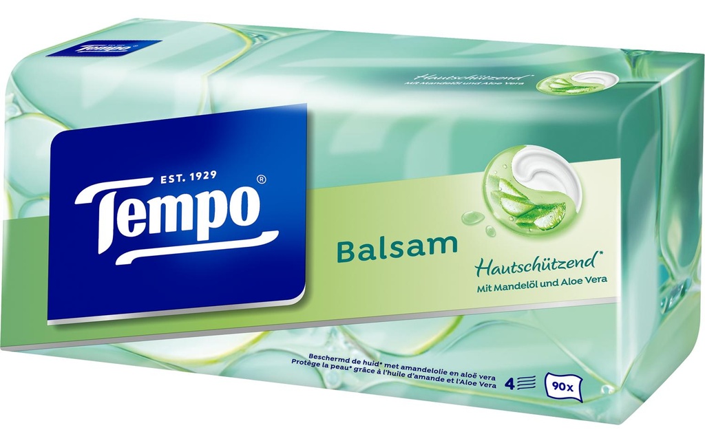 Tempo Boîte à mouchoirs Balsam 4 couches blanches