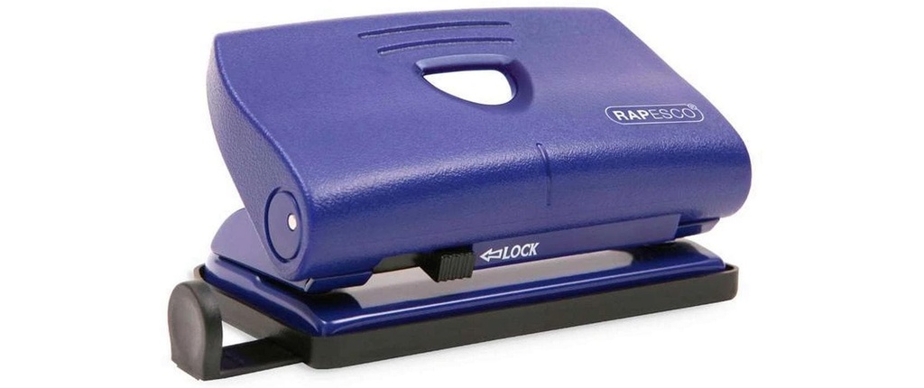 Rapesco 810-P Perforateur 2 trous Capacité de 12 feuilles, bleu