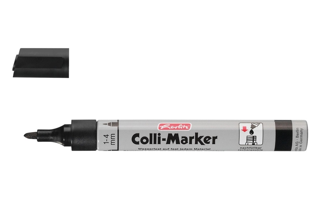 Herlitz Marqueur pour flipchart Colli 1-4 mm, 5 pièces, Noir