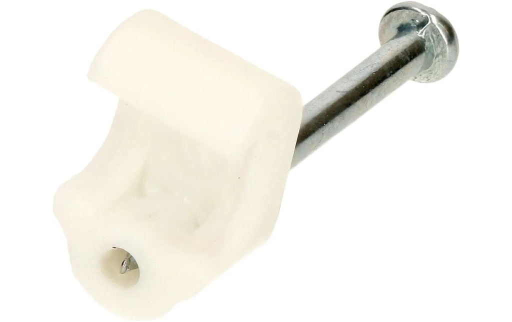 Max Hauri Bandeaux de clous Set 3-5 mm blanc pour câble plat 100 pièces