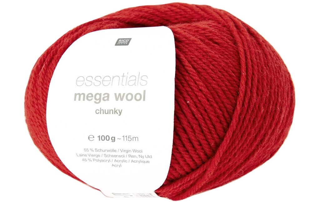 Rico Design Laine Essentials Mega Wool chunky 100 g, Rouge