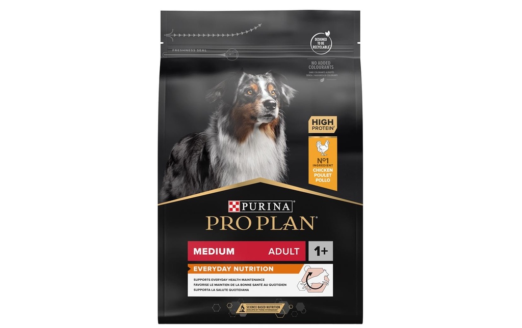 Purina Pro Plan Alimentation sèche M Adult Everyday Nutrition Poulet, 3 kg