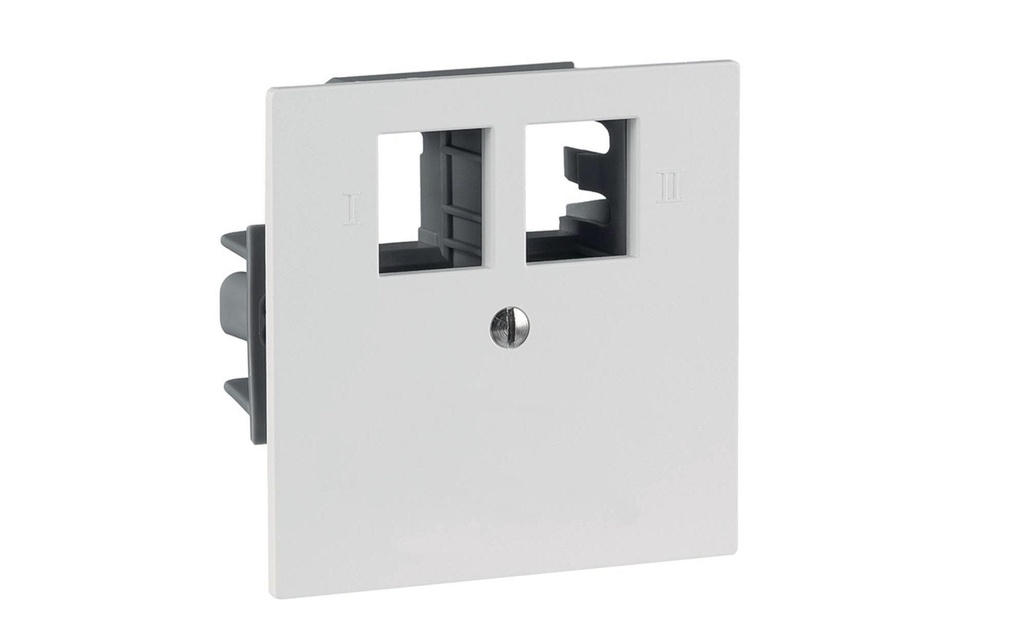 R&M Prise réseau EDIZIOdue 60 x 60, 2x 1 Port vide, Cat 6A, Ws