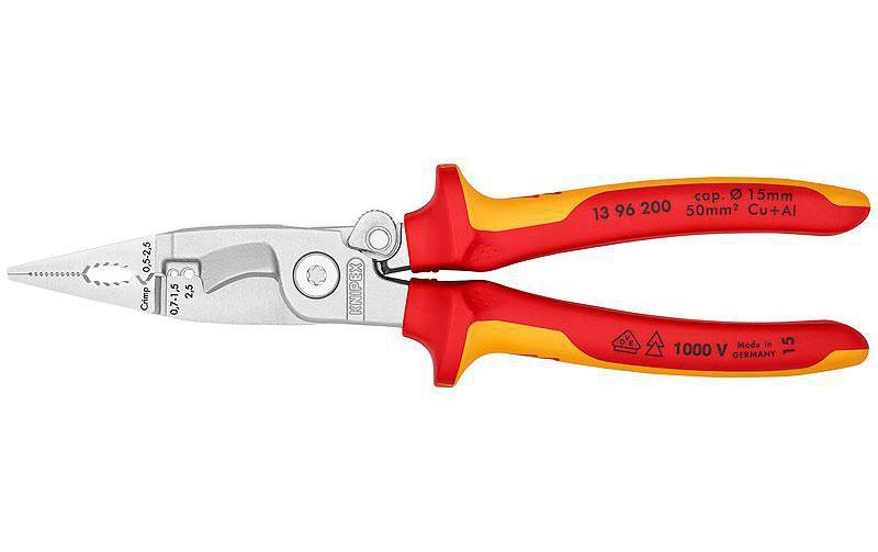 Knipex Pince pour installations électriques 200 mm avec ressort d'ouverture