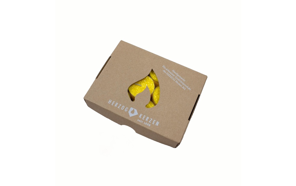 Herzog Kerzen AG Bougie chauffe-plat Kristallo Ø 4 cm 9 pièces, jaune