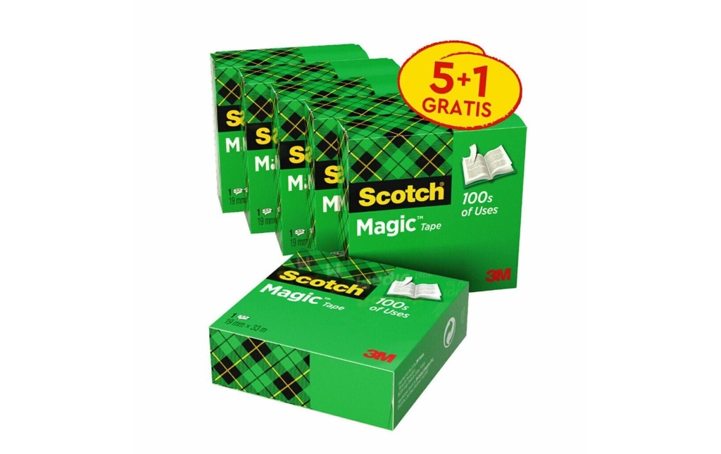 Scotch Ruban adhésif 19 mm x 33 m, 6 rouleaux