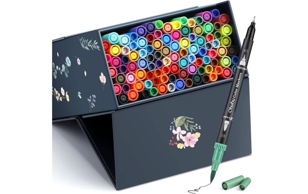Ohuhu Fineliner Série Maui Crayons à pinceau 100 pièces