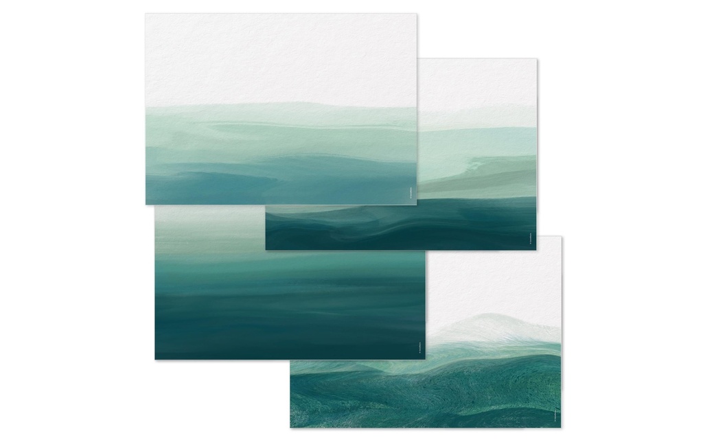 Trendform Set de table Oceana 29.7 cm x 42 cm,  4 sujets à 12 feuilles