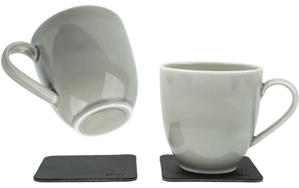 Silwy Tasses en porcelaine magnétiques Ash