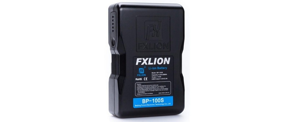 FXLion Batterie pour caméra vidéo BP-100S Cool Black Monture V