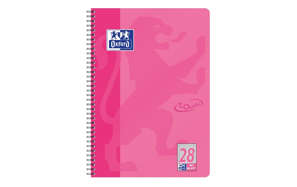[266086496] OXFORD Bloc collège Touch A4 L28 rose (160 pces)
