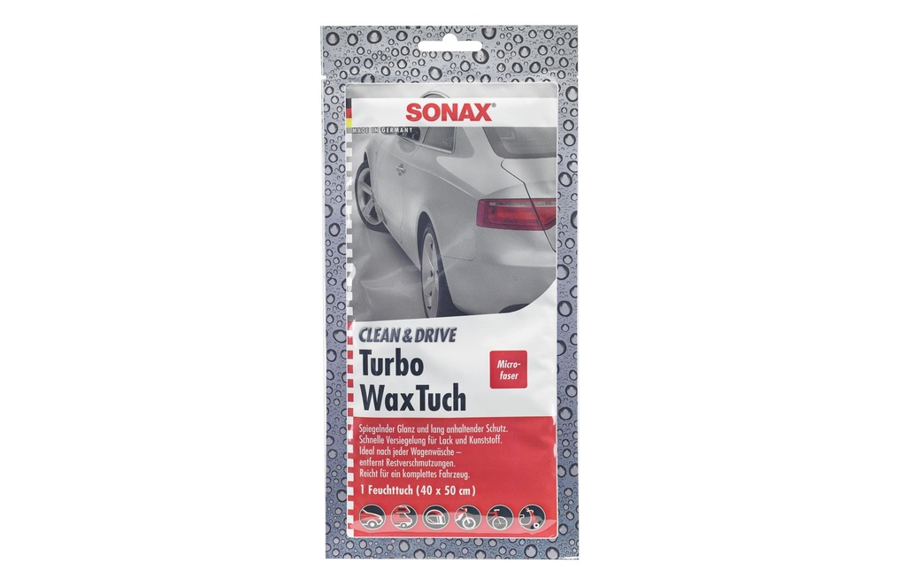 Sonax Chiffon microfibre Clean&Drive TurboWaxTissu, 40 x 50 cm