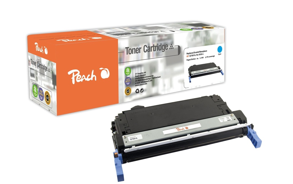 Peach Toner HP Nr. 503A (Q7581A) Cyan