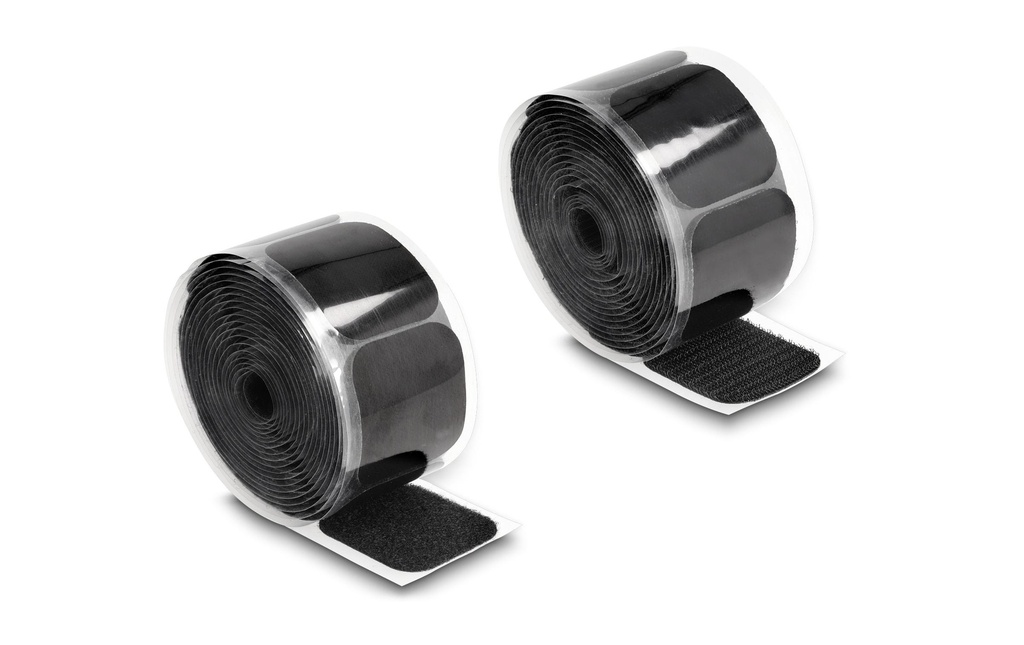Delock Patins de scratch sur rouleau autoadhésif Noir, 5 m