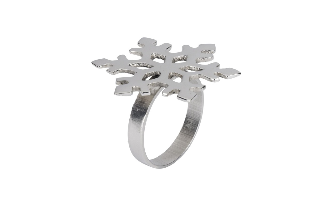 EGLO Rond de serviette Flocon de neige Argent