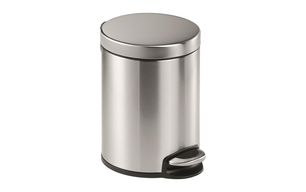 DURABLE Poubelle à pédale 5 l, Argenté