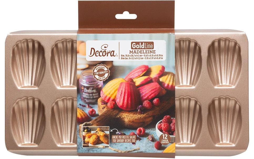 Decora Moule de cuisson pour les madeleines Or rose