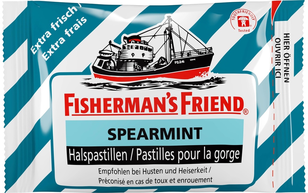 Fisherman's Bonbons Menthe verte sans sucre 25 g
