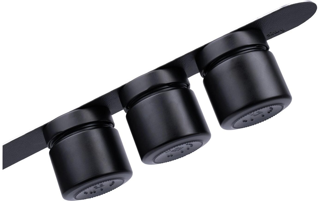 Silwy Set de verres magnétiques d'épicerie fine, 0.125 l, Noir
