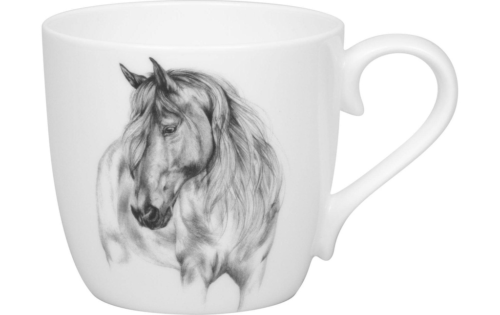 Könitz Tasse universelle Amazing Animals Cheval 425 ml, Blanc