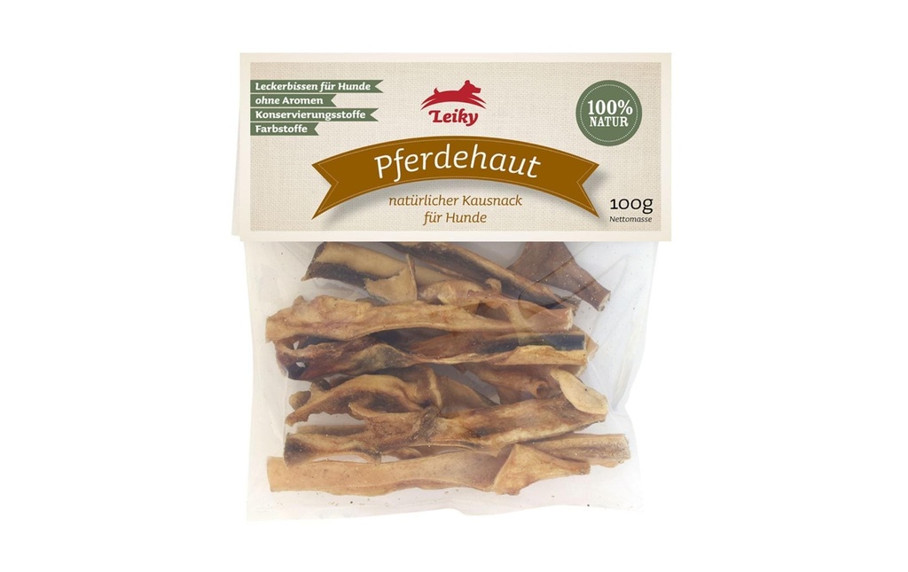 Leiky Produit à mâcher  Peau de cheval, 100 g